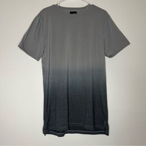 Cuts Clothing Split-Hem Granite Dip Dye T-shirt